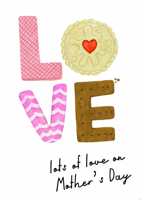 Mother's Day Biscuit - Lots of love - For Mum created by Rebecca Grantham