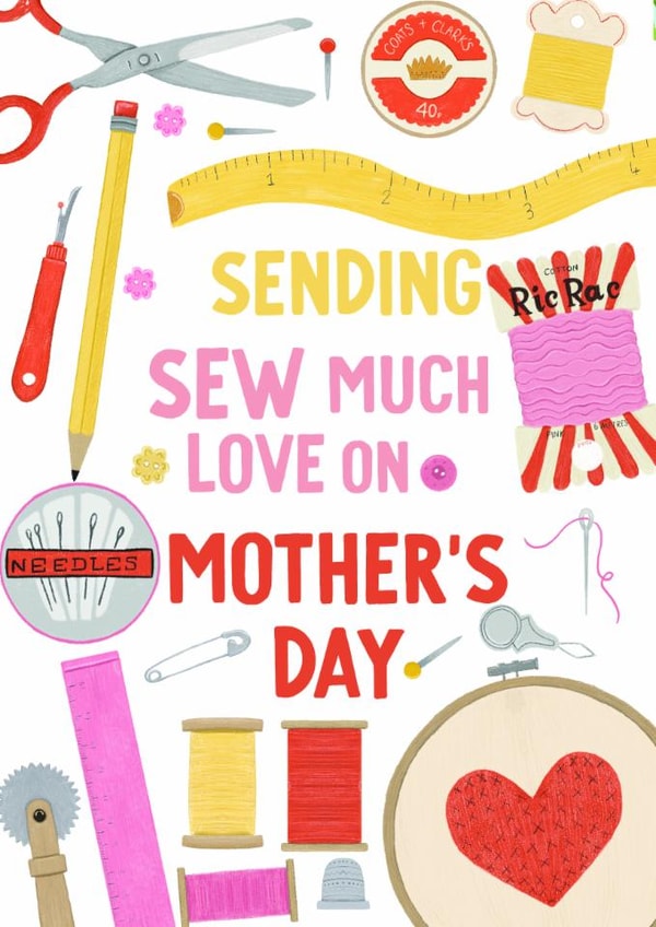 Sewing Mother's Day card - Hobby - Sewing bee created by Rebecca Grantham