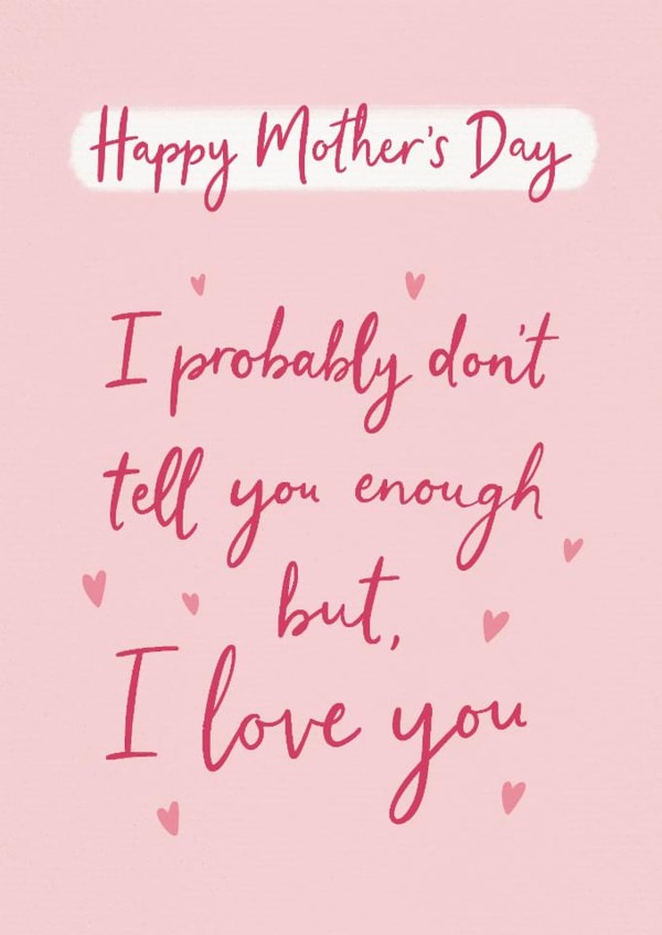 Traditional Mother’s Day Card - I Love You created by Sydney Jo Designs