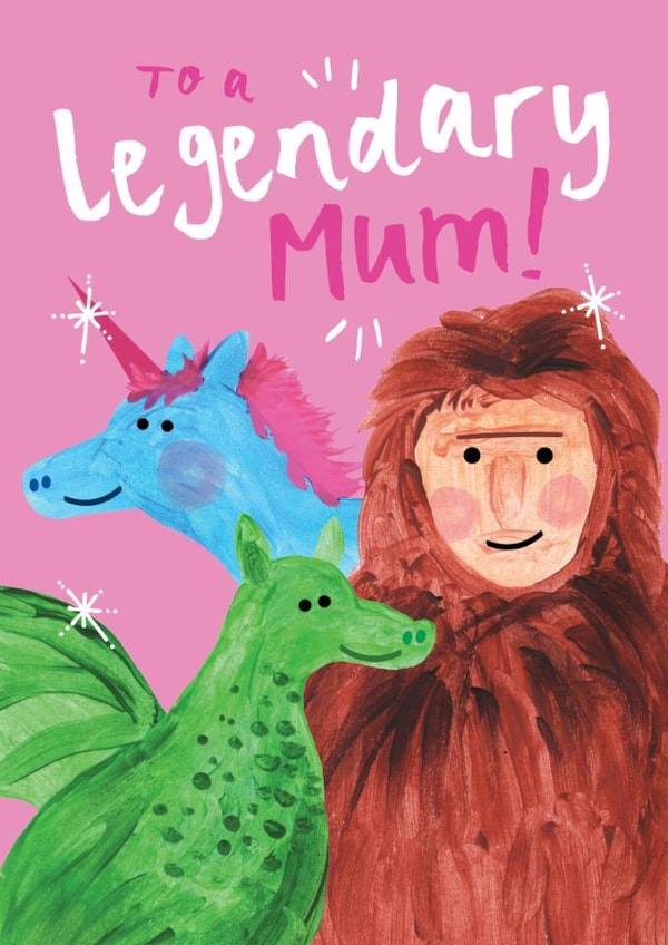 Cute Mother's Day Card - To A Legendary Mum - Bigfoot created by Bow & Bell