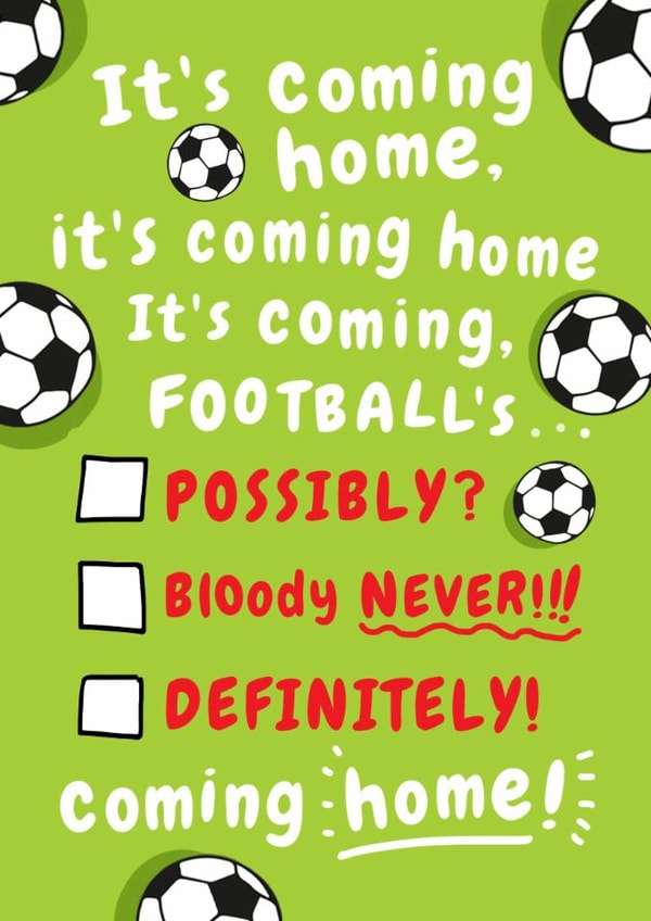 World Cup humorous birthday card created by Emma Proctor