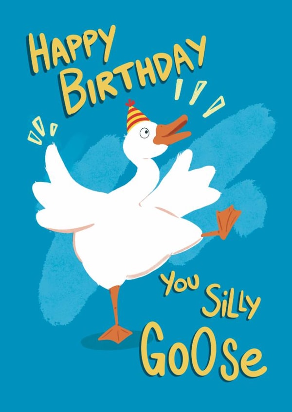 Cute Birthday Card For Friend — Animal Theme — Happy Birthday You Silly ...