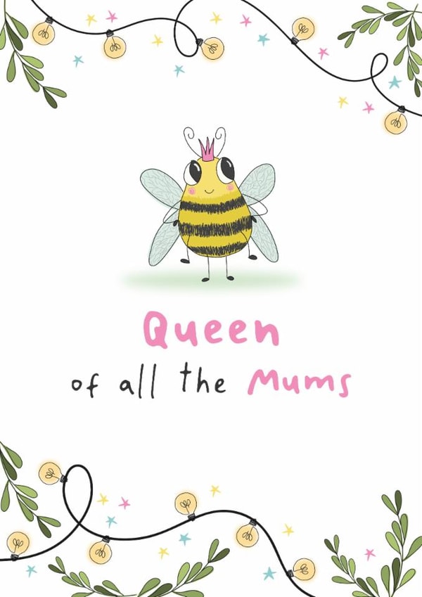 Cute Mother's Day Card - Queen Bee created by Dandelion Stationery