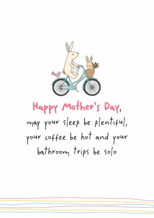 Funny Mother's Day Card - For New Mum - Sleep & Coffee created by Dandelion Stationery