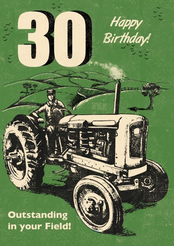 Classic Birthday Card - 30th - Tractor created by Rocket68