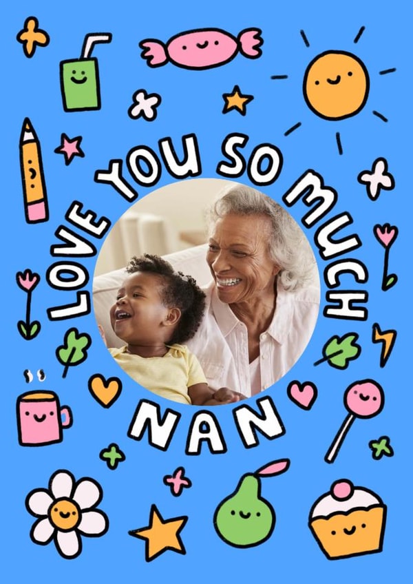 Cute Mother's Day Card - For Nan - Smiley Sweets created by Wren & Wilson