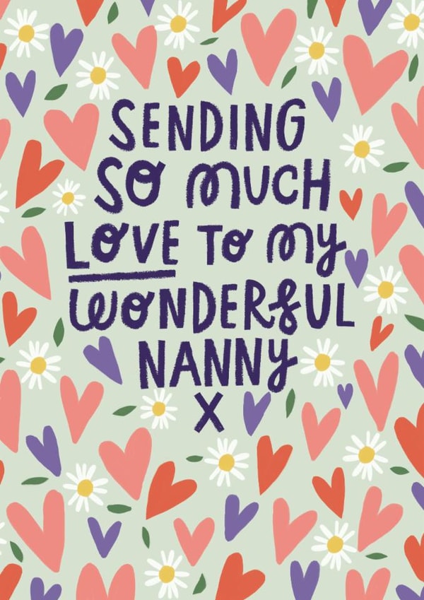 Classic Mother's Day Card - Wonderful Nanny created by @AimeeStevens.Design