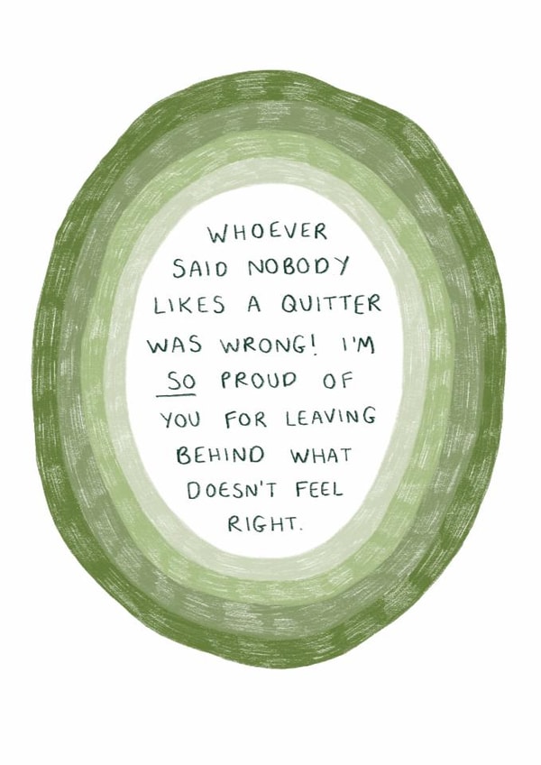 I'm proud of you for quitting card created by Kai Kathleen