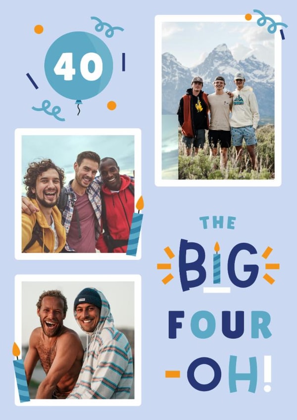 Classic Birthday Card - 40th - The Big Four-Oh! created by Joanne Hawker