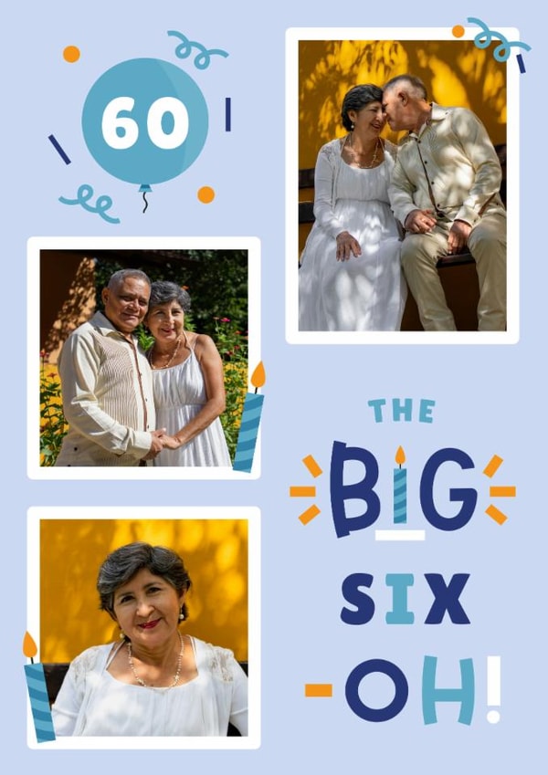 Classic Birthday Card - 60th - The Big Six-Oh! created by Joanne Hawker