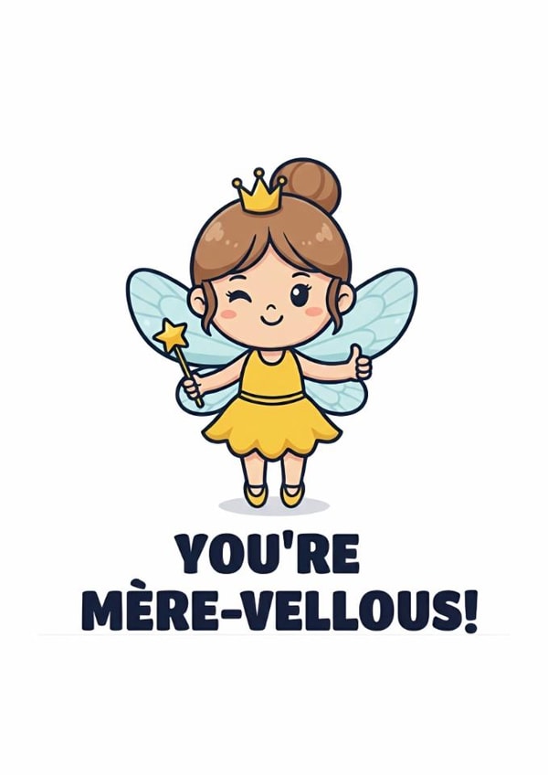 The French funny card for happy mother's day created by Ducourt Cards