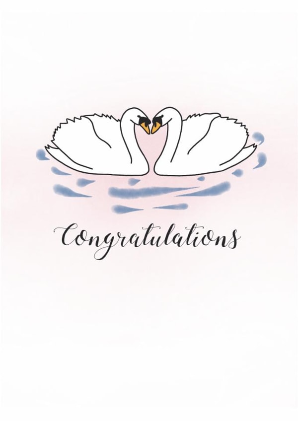 Cute congratulations card for family or friends - The Lovebirds created by Simply Fe