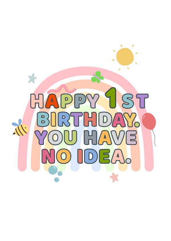 Happy 1st Birthday - Rainbow Card created by Crescent Studio