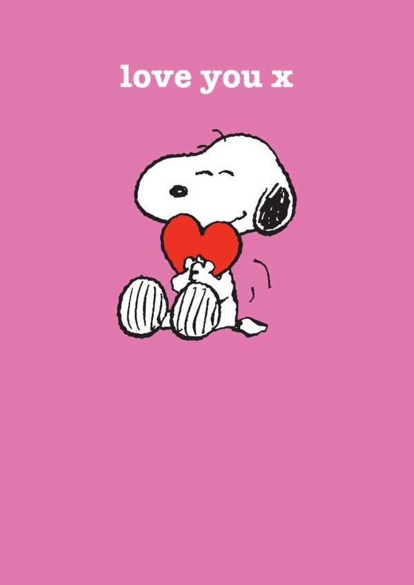 Cute Valentine's Day Card - Snoopy - Love You x created by Hype Cards