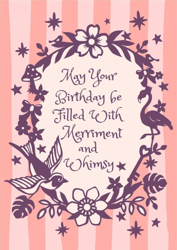 Merriment and Whimsy Birthday Card created by Pogofandango