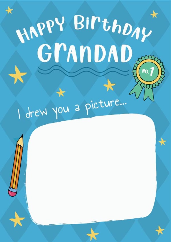 Cute Birthday Card - For Grandad - Interactive Drawing created by @Laura Lonsdale Designs