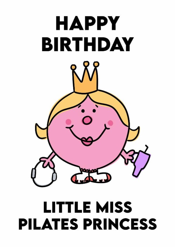 Cute Mr Men Style Birthday Card For A Pilates Princess created by Molly Harper