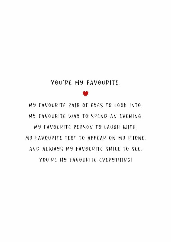 You're My Favourite Anniversary & Valentine's Card created by Ink and Fred