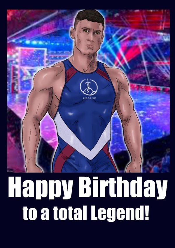 Gladiators Legend Birthday card created by Martyn With A Y