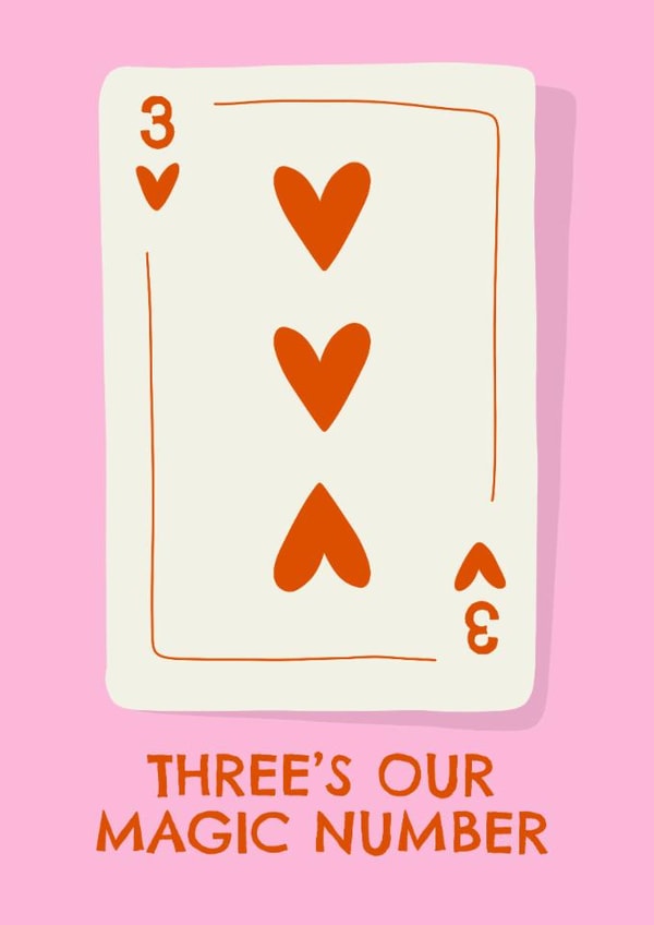 Cheeky Valentine's Day Card - Throuple - Polyamorous created by Mrs Best Paper Co.
