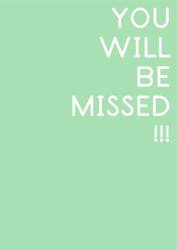 Leaving card - Farewell - Retirement - Goodbye - New Job - You will be missed created by From the Boathouse