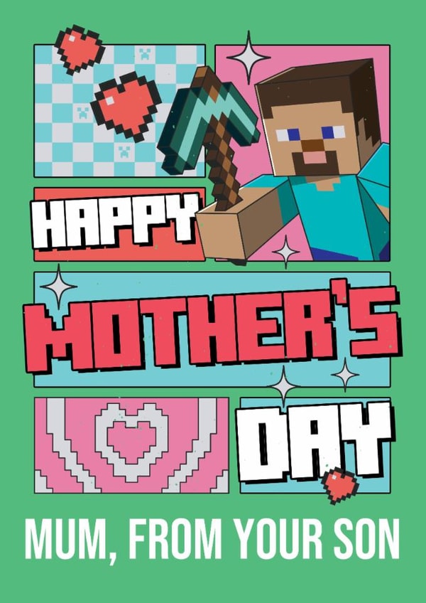 Fun Mother’s Day Card – Minecraft - From Your Son created by Danilo