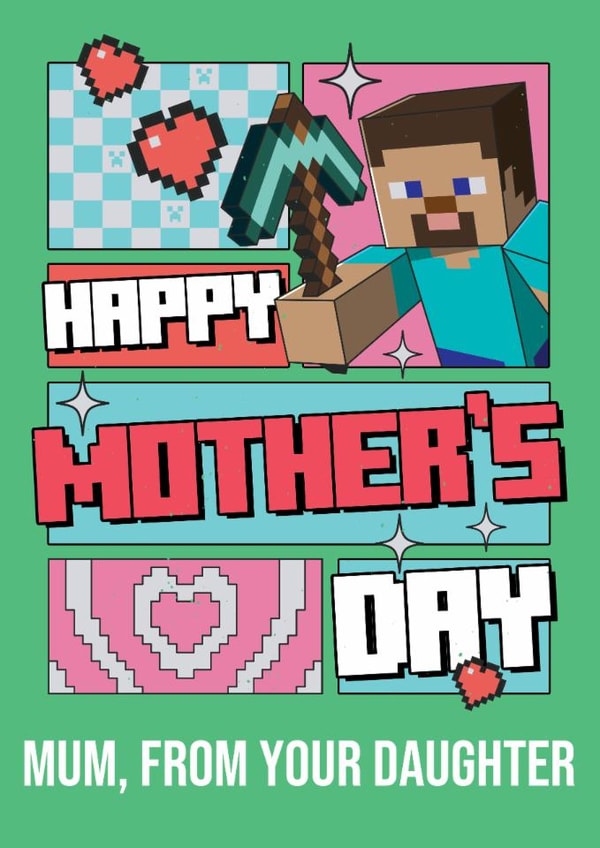 Fun Mother’s Day Card – Minecraft - From Your Daughter created by Danilo