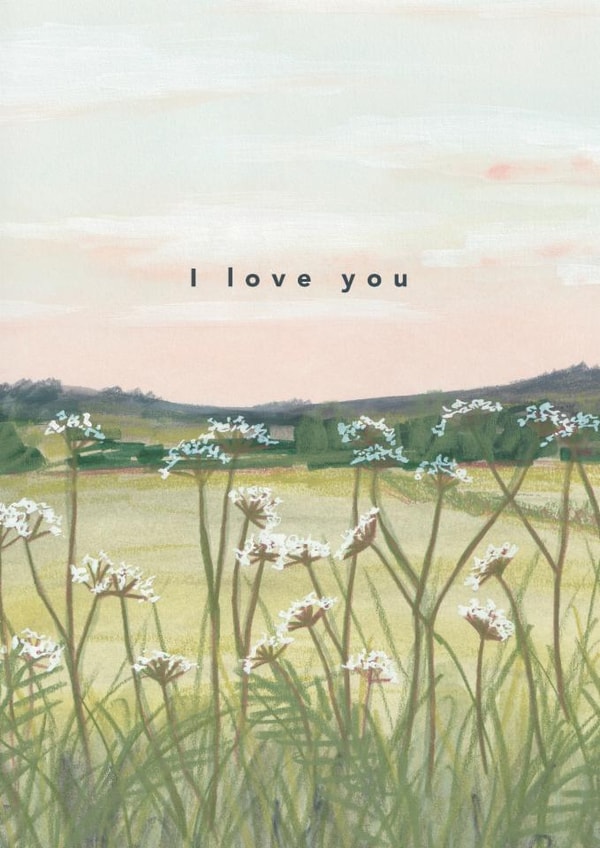 Traditional Anniversary/Valentine's Day Card - Countryside Flowers created by Joy Jen Studio