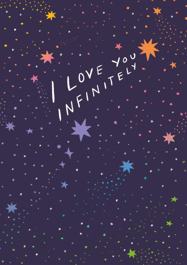 Classic Valentine's Day Card - I Love You Infinitely - Starry Sky created by Ohh Deer