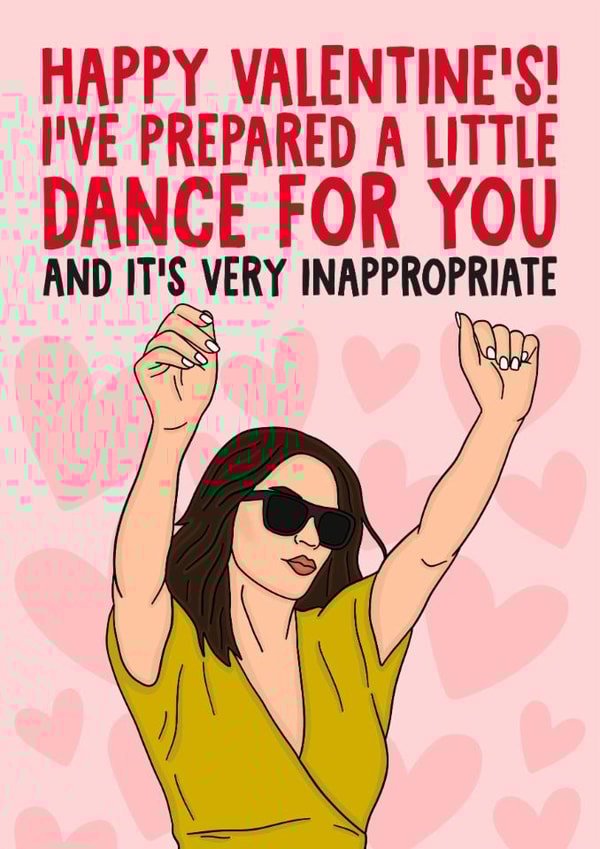 Victoria Beckham Inappropriate Dance Valentine's Card - Prepared A Little Dance created by Studio Doodles