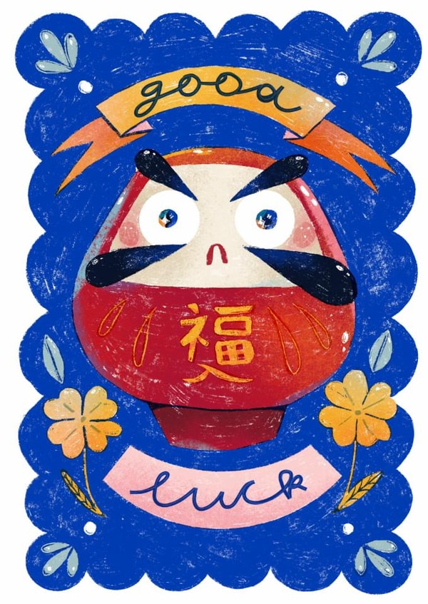 Good luck - daruma created by Nikita Van Den Bosch