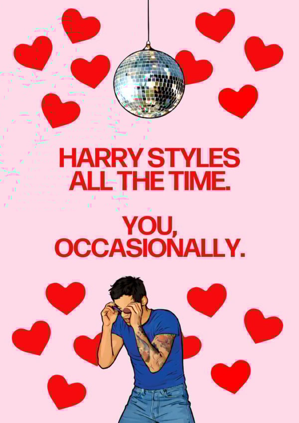 Harry Styles Valentine's Day Anniversary - Kiss All the Time Disco Occasionally created by SideHustleVibes
