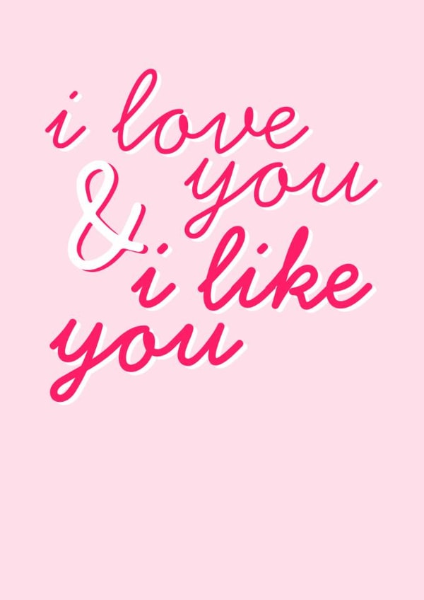 Cute Valentine's Day Card - I Love You and I Like You - Parks and Recreation created by LOMakes