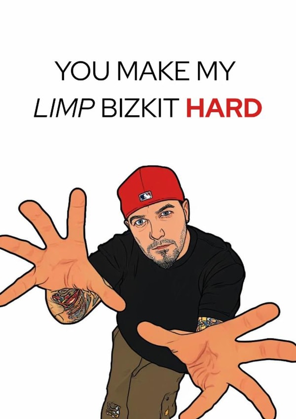 Funny Nu-Metal Valentines Card - For Partner - Limp Bizkit Lovers created by make it metal