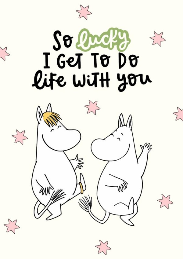 Cute Valentine’s Day Card - Moomin - Life With You Love Card created by Moomin Characters