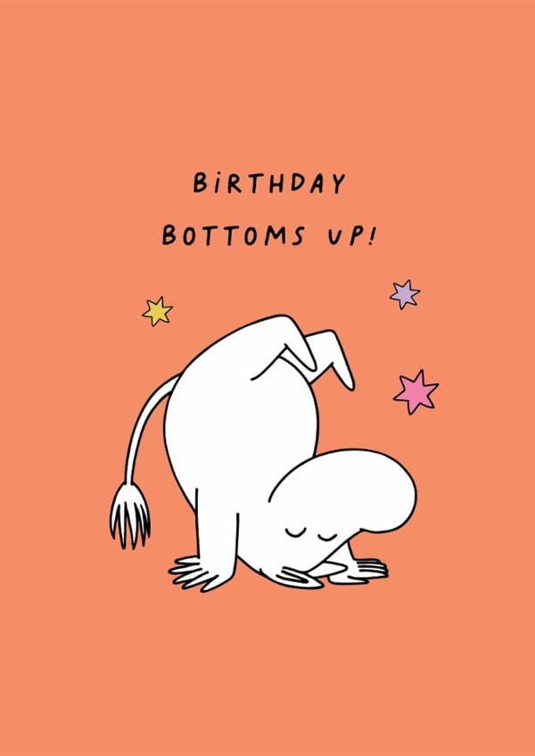 Cute Moomin Birthday Card - Bottoms Up created by Moomin Characters