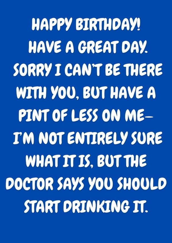 Funny Sorry I can't Be There Birthday Card created by The Awkward Card Company 