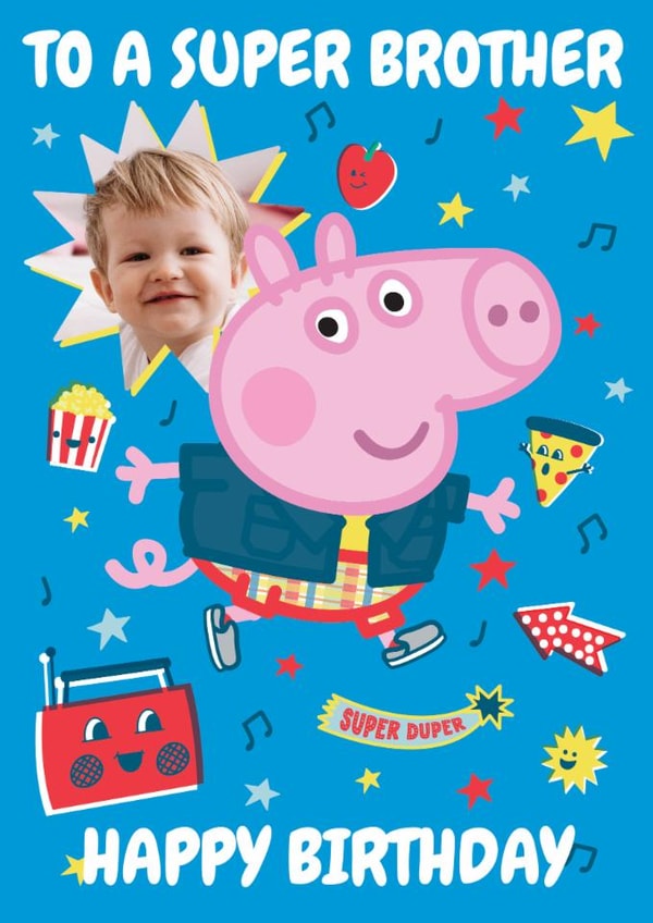 Personalised Peppa Pig Birthday Photo Card - For Brother created by Danilo