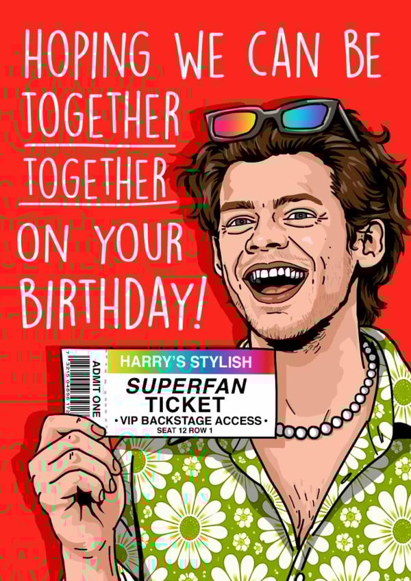 Harry Styles Birthday card created by Emma Proctor