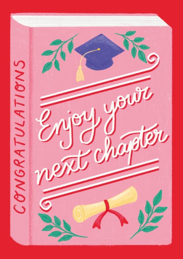 Classic Graduation Card - Enjoy Your Next Chapter - For Her created by Nicki O'Donoghue Studio