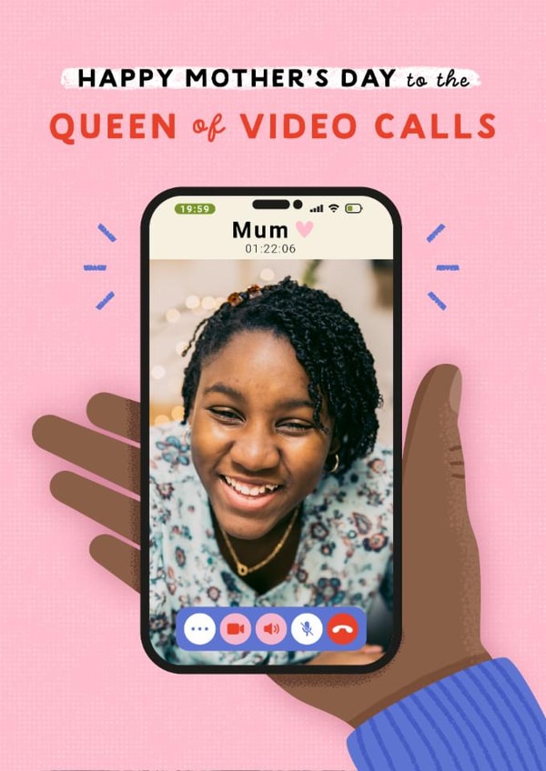 Funny Mother's Day Card - Video Call Queen created by Joanne Hawker