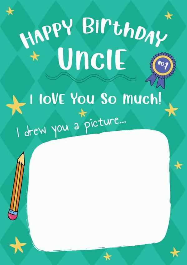 Classic Birthday Card - For Uncle - Draw Your Own created by @Laura Lonsdale Designs