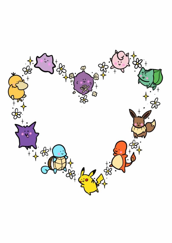 Cute Pokémon Valentine’s Day card created by Cooper Blue