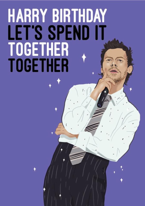 Classic Birthday Card - Harry Styles - Together Together created by Quitting Hollywood