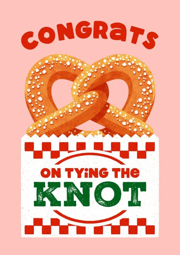 Arty Wedding Card - Pretzel - Tying The Knot created by Folio | Ian Owen