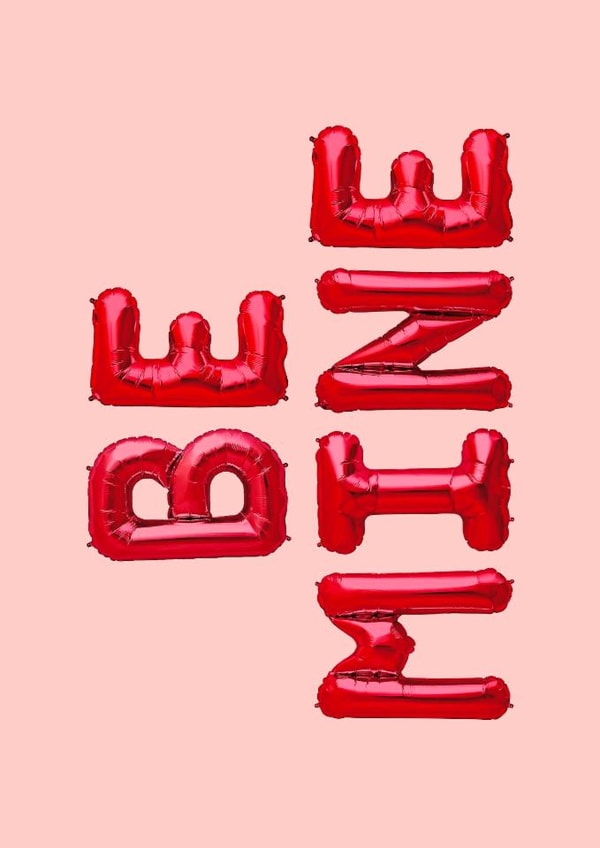 Be Mine, Cute Valentines or any Times Red Shiny Balloon card created by PengellyArt