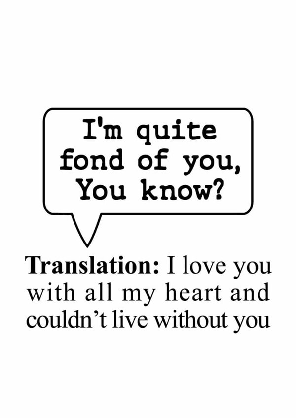 Heartfelt Valentine's Day/Anniversary Card - I'm Quite Fond Of You ...