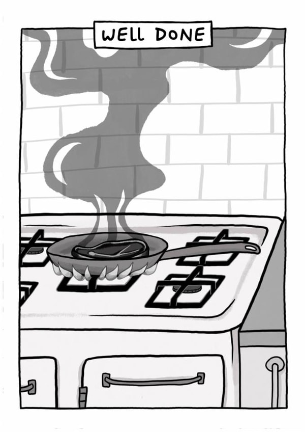 Funny Congratulations/Exams Card - Well Done Steak - Well Done created by Running with Scissors