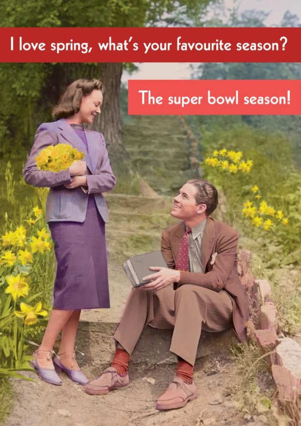 Funny Birthday Card - Super Bowl Season created by Quitting Hollywood