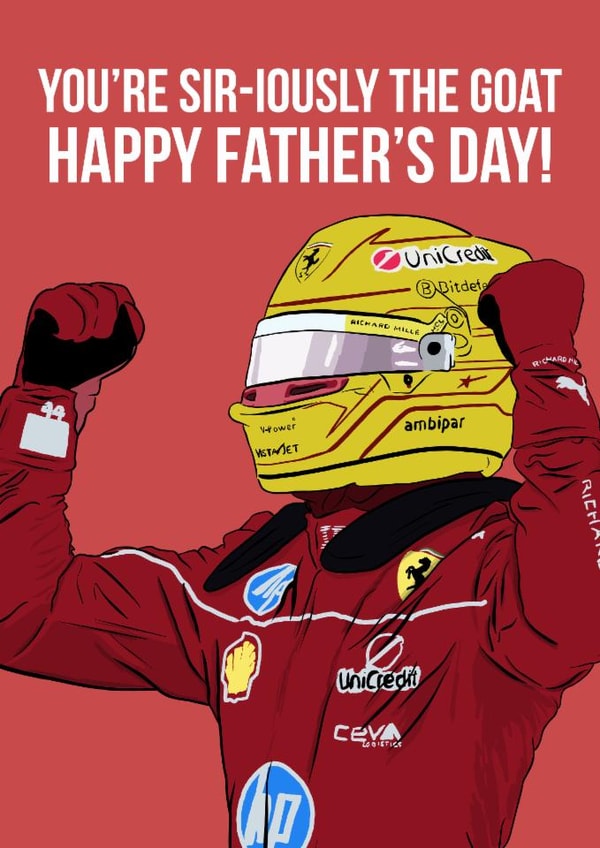 Classic Father's Day Card - Lewis Hamilton - Formula 1 created by DanAllen20